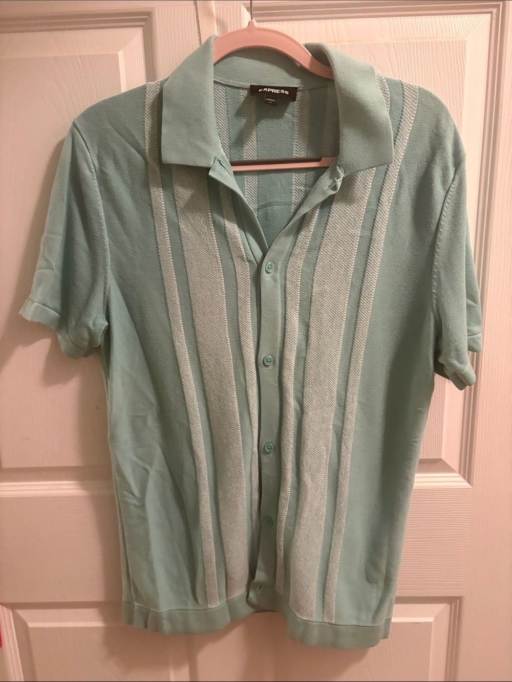Express Mint Green Polo Sweater Size M